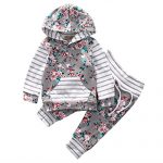 Baby-Girl-2pcs-Set-Outfit-Flower-Print-Hoodies-with-Pocket-TopStriped-Long-Pants-0-6M-Grey-0