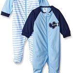 Gerber-Baby-Boys-2-Pack-Zip-Front-Sleep-N-Play-Transportation-3-6-Months-0