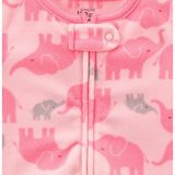 Simple Joys by Carter's Baby Girls' 2-Pack Fleece Footed Sleep and Play, Monkey/Elephant, 6-9 Months - Image 4